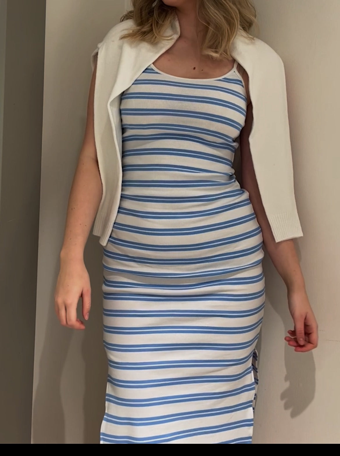 PCAMANDA Dress - Blue / White