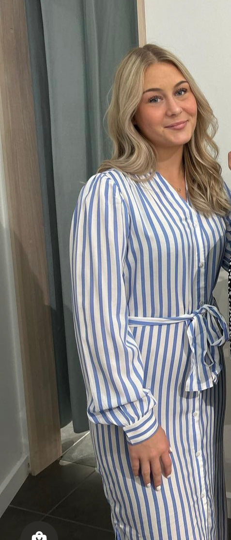 VMTHYRA Dress - White with blue stripes