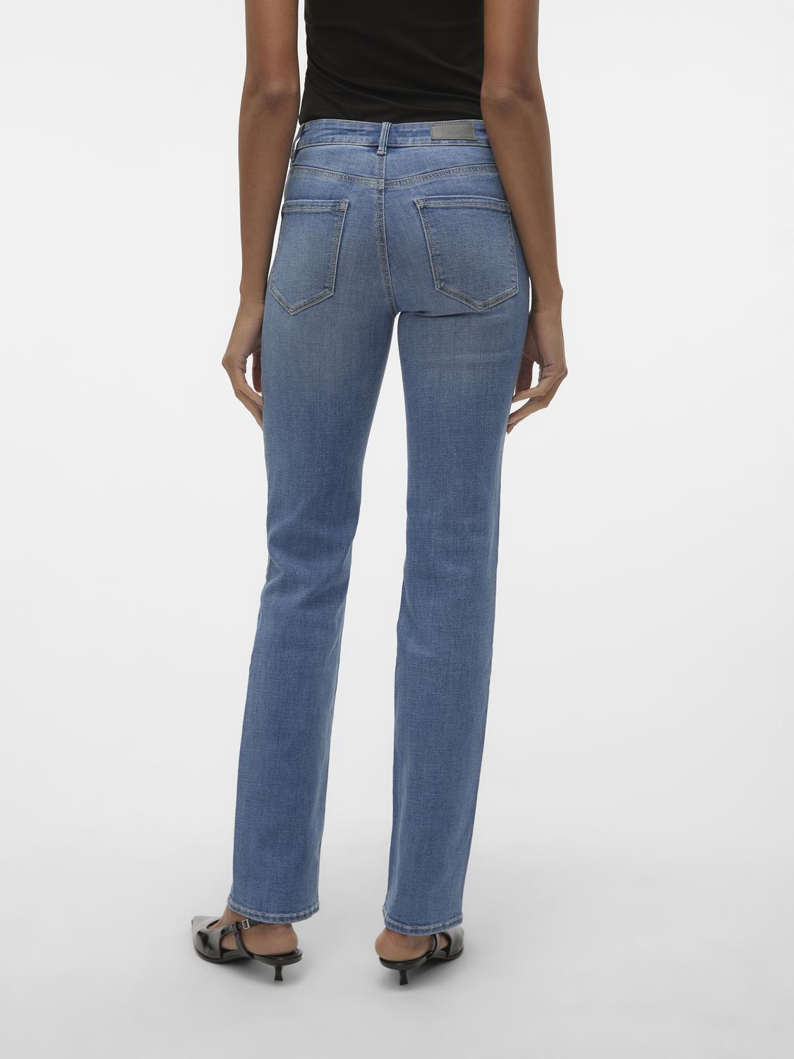 VMFLASH straight Jeans - Medium Blue Denim