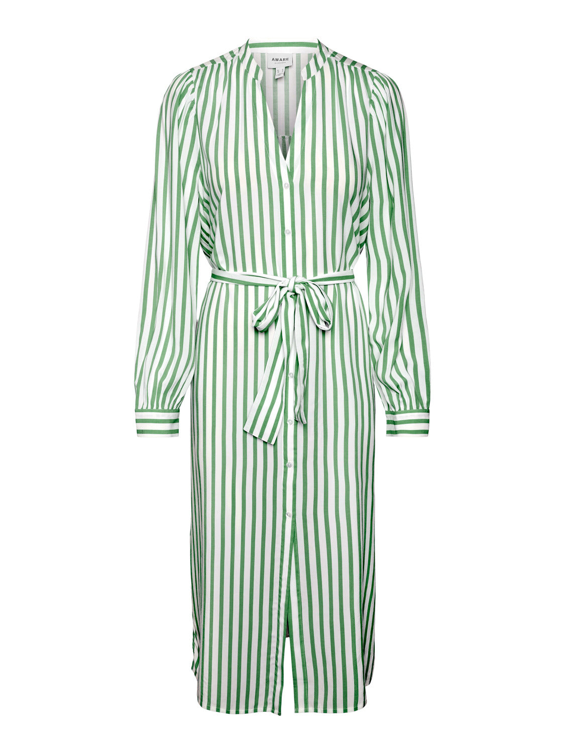 VMTHYRA Dress - White with green stripes